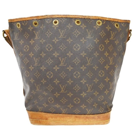 Authentic LOUIS VUITTON Noe GM Drawstring Shoulder Bag Monogram Leather - Picture 4 of 16